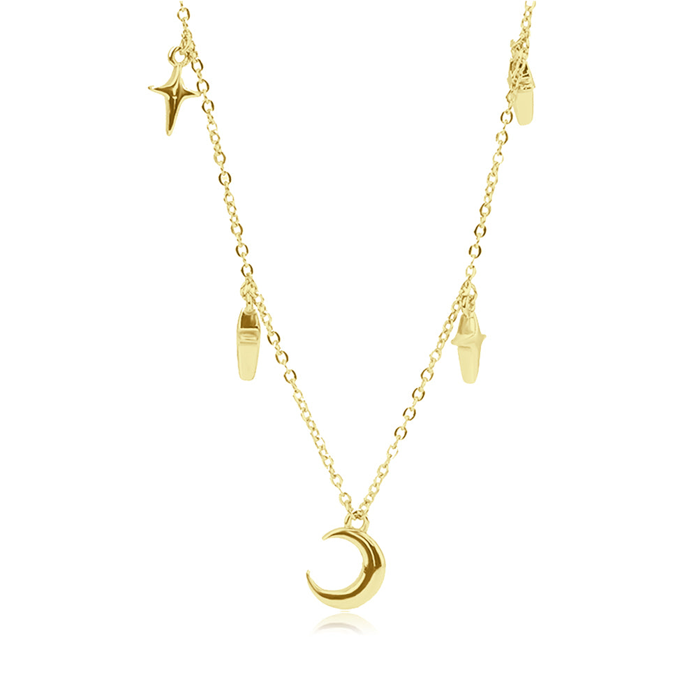 Moon and Stars Necklace SPE-5599