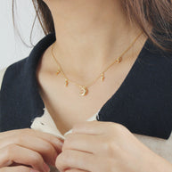 Moon and Stars Necklace SPE-5599