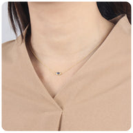 Marquise CZ Milgrain Bezel Necklace SPE-5602