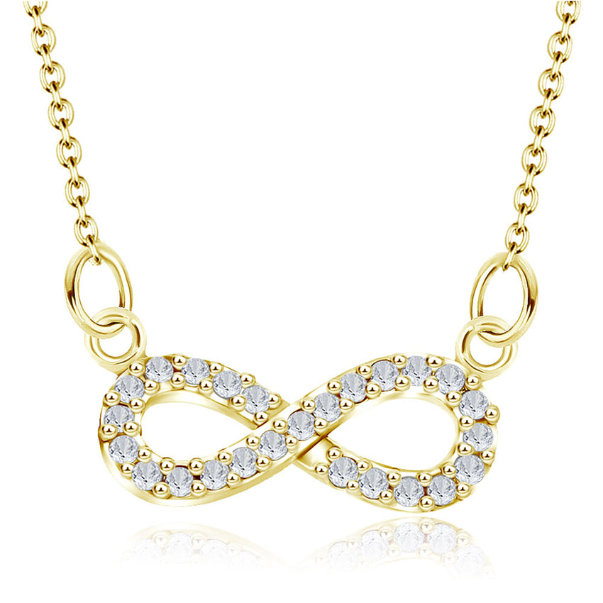 Shiny Infinity Shaped Necklace SPE-749