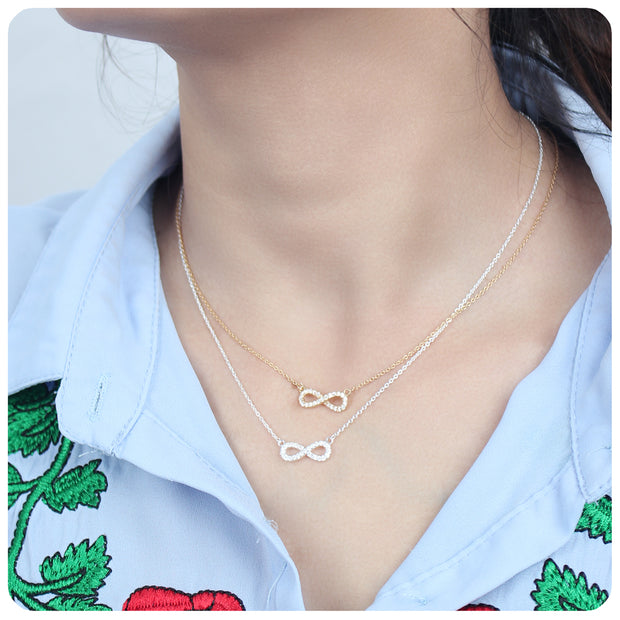 Shiny Infinity Shaped Necklace SPE-749