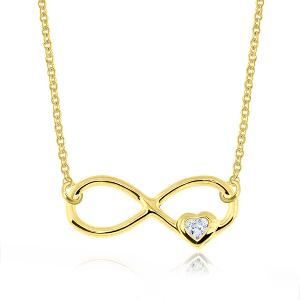 Infinity with Heart Shaped Necklace SPE-965