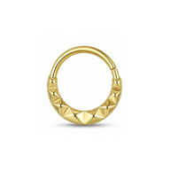Serrated Pattern Piercing Ring STCR-194