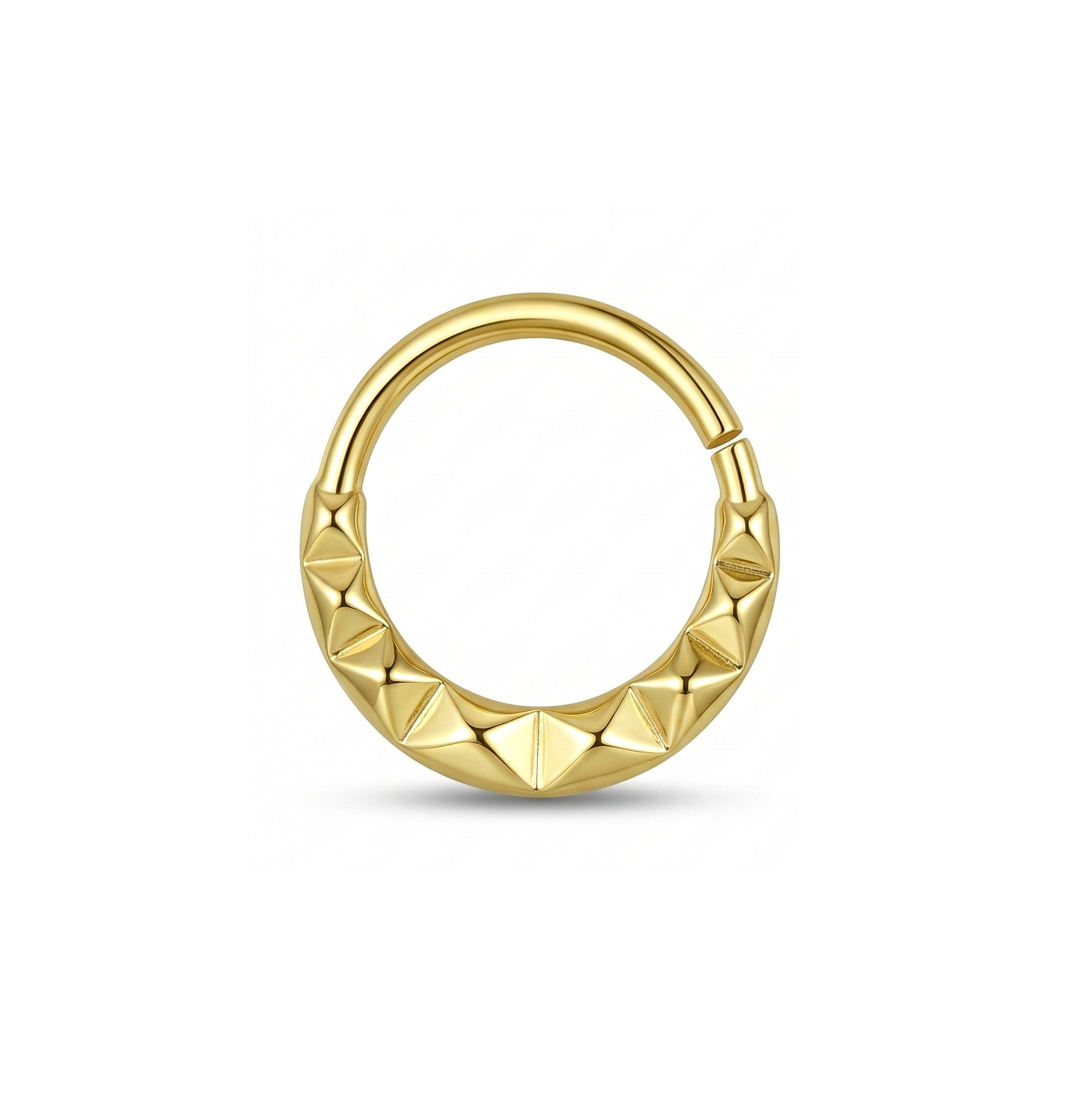 Serrated Pattern Piercing Ring STCR-194