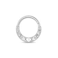 Serrated Pattern Piercing Ring STCR-194