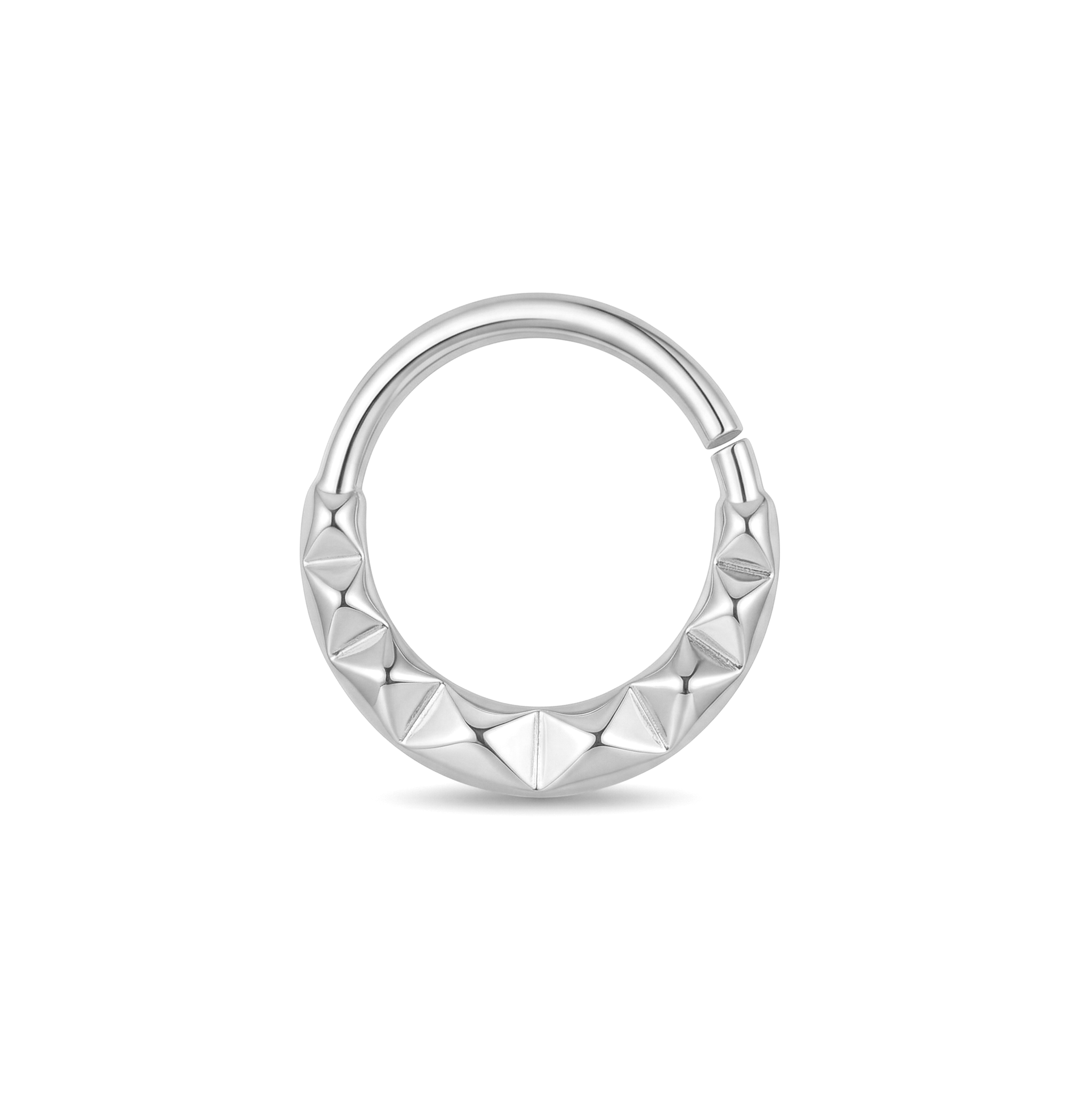 Serrated Pattern Piercing Ring STCR-194