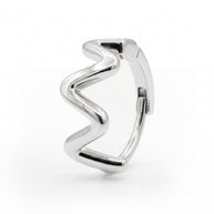 Wave Curved Huggies Earring STHG-124
