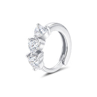 Three Heart Huggies Earring STHG-130