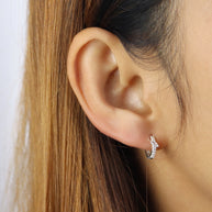 Marquise CZ Huggies Earring STHG-131