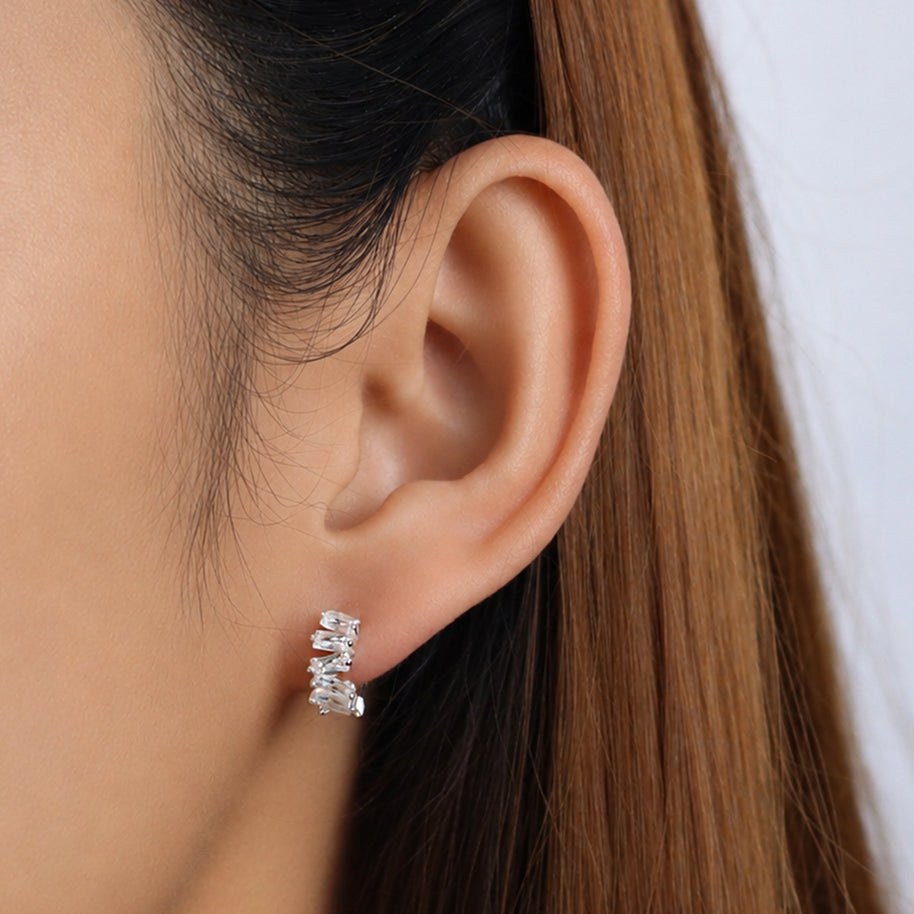 Gorgeous CZ Huggies Earring STHG-132