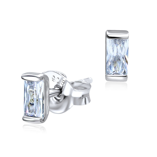 Baguette Crystal Stud Earrings STS-3196