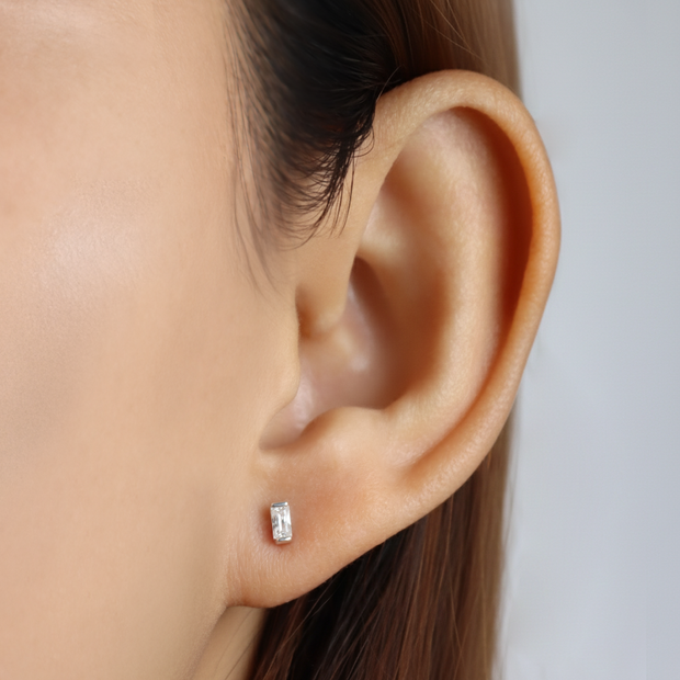 Baguette Crystal Stud Earrings STS-3196