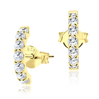 PavÃ© Crystal Stud Earrings STS-3219