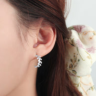 Our Delicate Leaf Patterned Golden Studs STS-3715