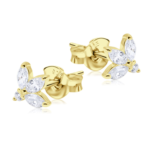 Delicate Leaf Shaped Stud Earrings STS-5056