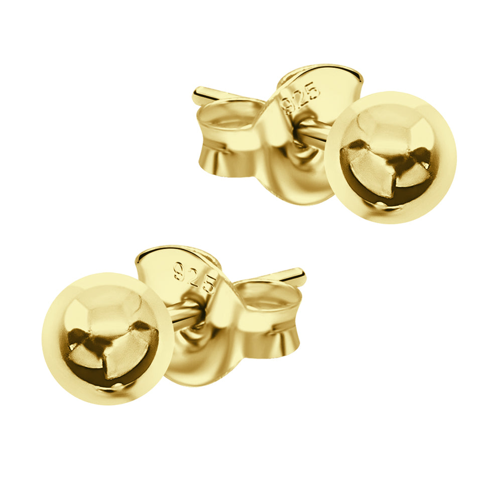 Classic Silver Ball Stud Earrings STS-564-3