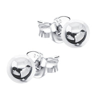 Classic Silver Ball Stud Earrings STS-564-4