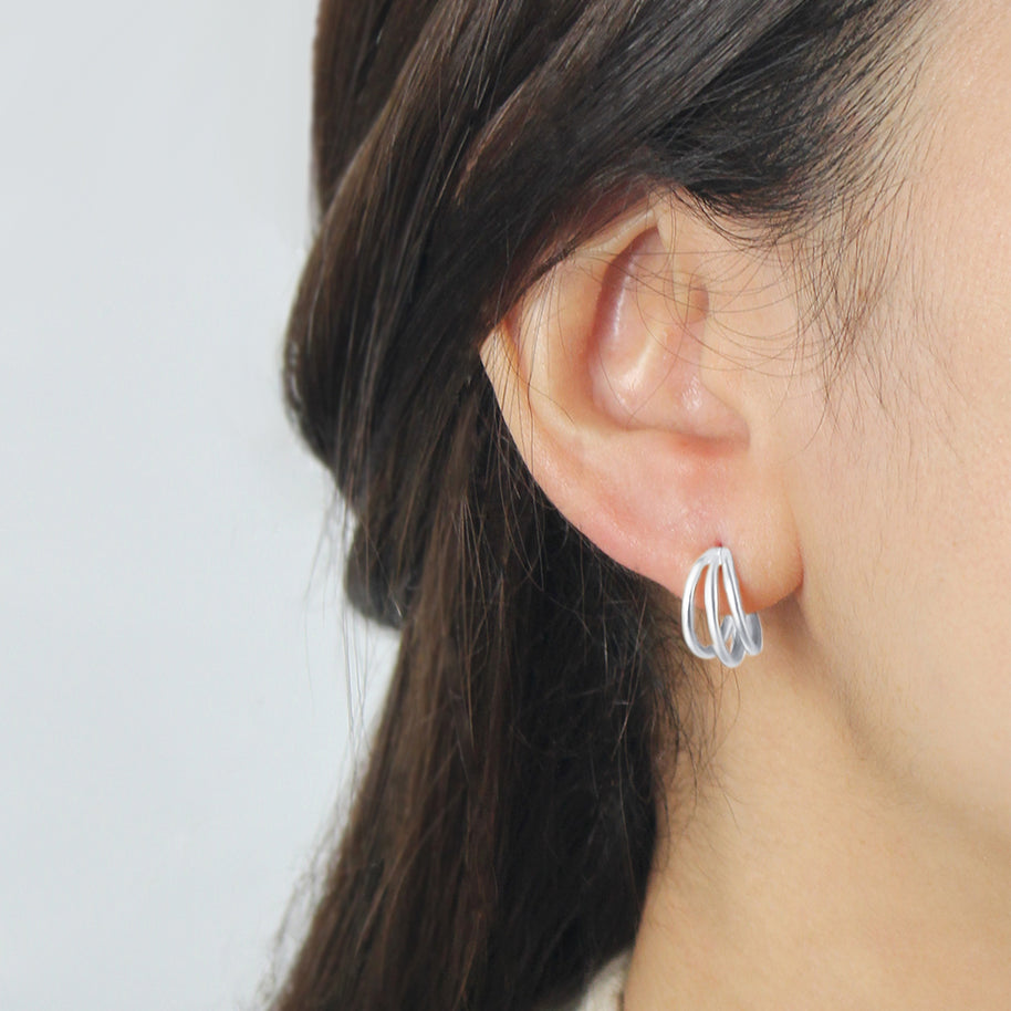 Delicate Bohemian Inspired Ear Studs with Butterfly Closing STS-6107