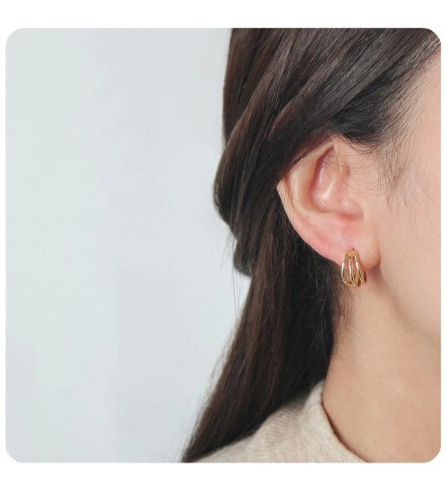 Delicate Bohemian Inspired Ear Studs with Butterfly Closing STS-6107