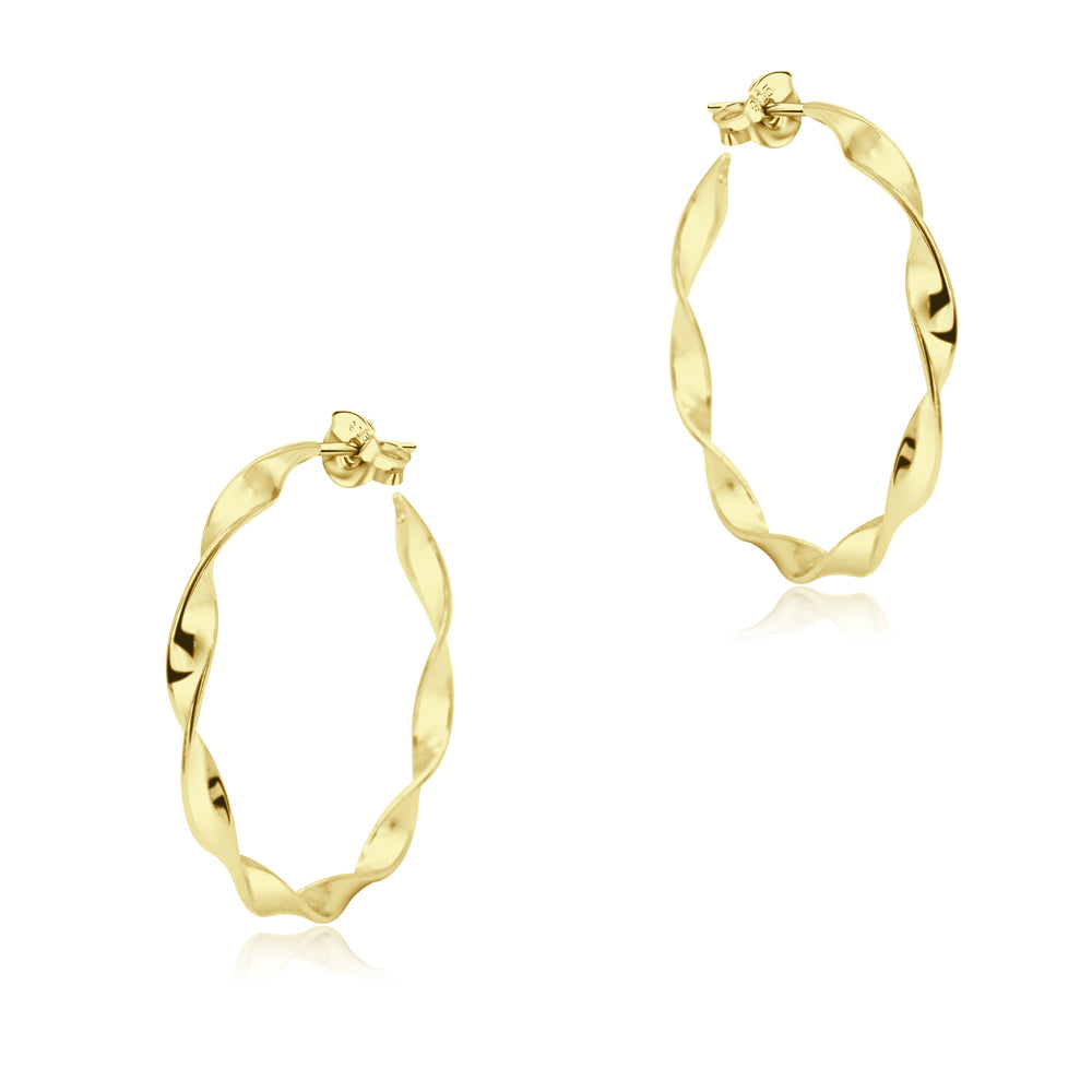 Twisted Open Hoop Stud Earring STS-6119