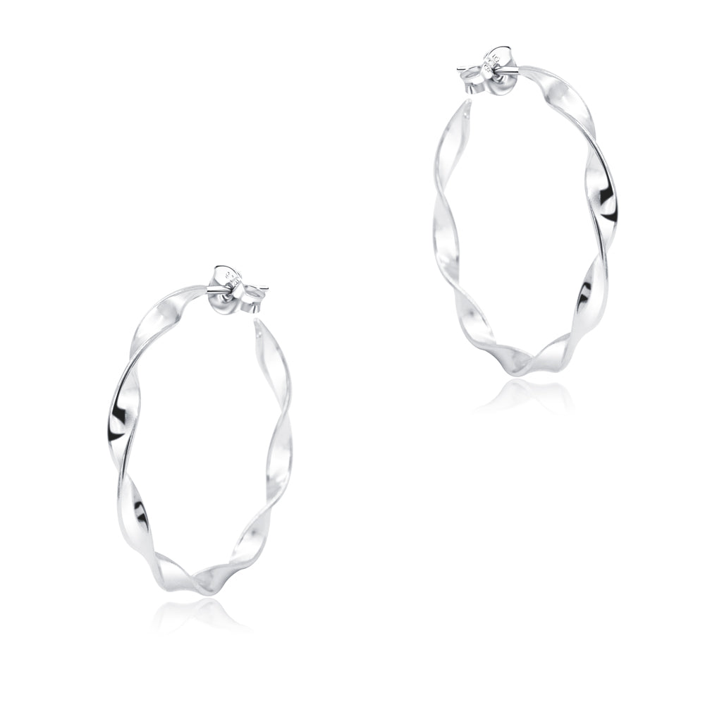 Twisted Open Hoop Stud Earring STS-6119