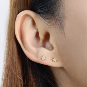Flower Crystal Stud Earring STS-6414