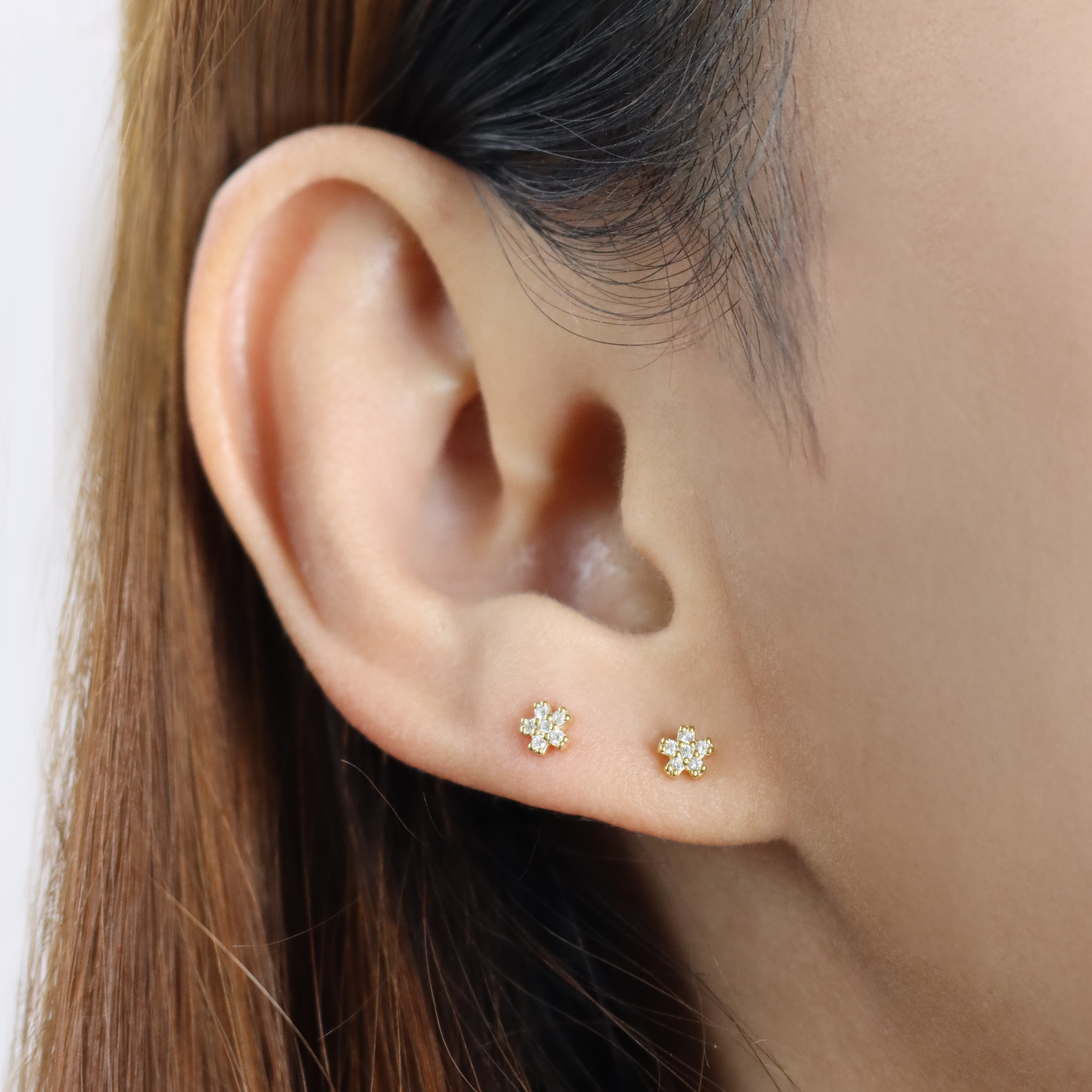 Flower Crystal Stud Earring STS-6414