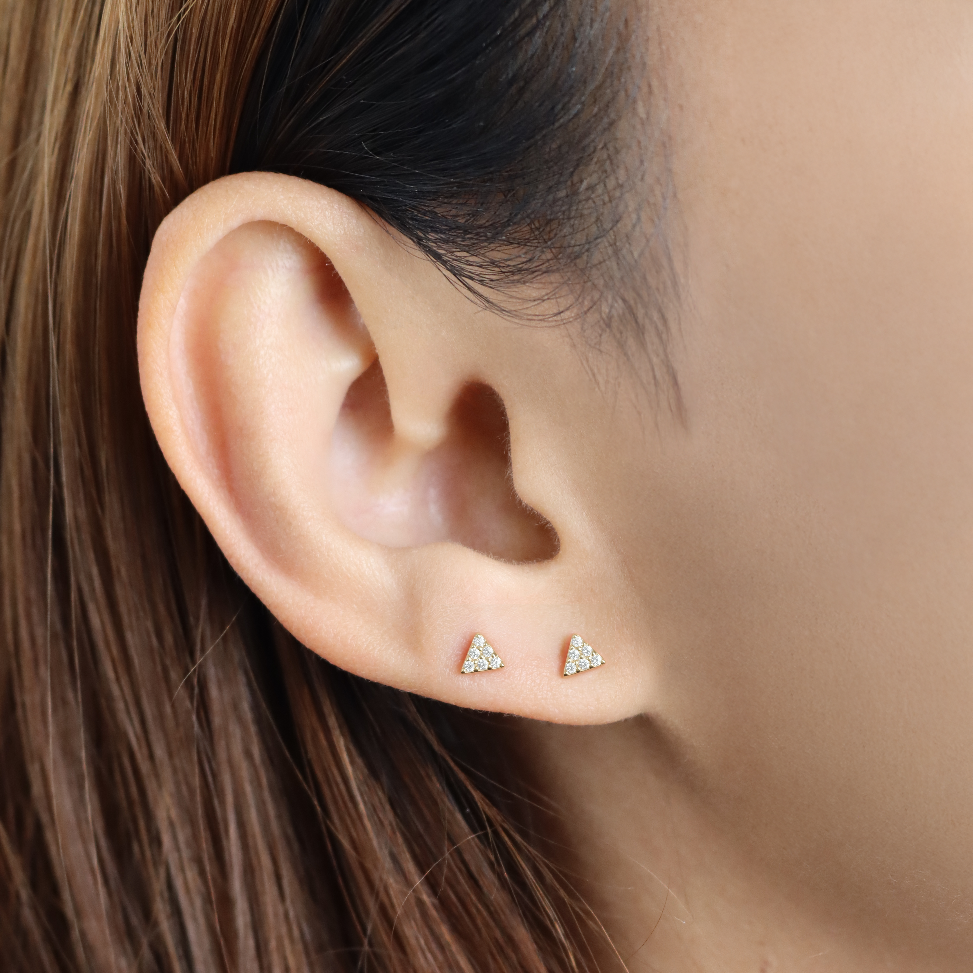 Triangle Crystal Stud Earrings STS-6415