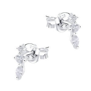 Triple Crystal Drop Stud Earrings STS-6547
