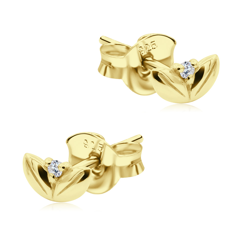 Crystal Leaf Stud Earring STS-6706