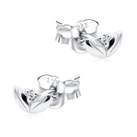Crystal Leaf Stud Earring STS-6706