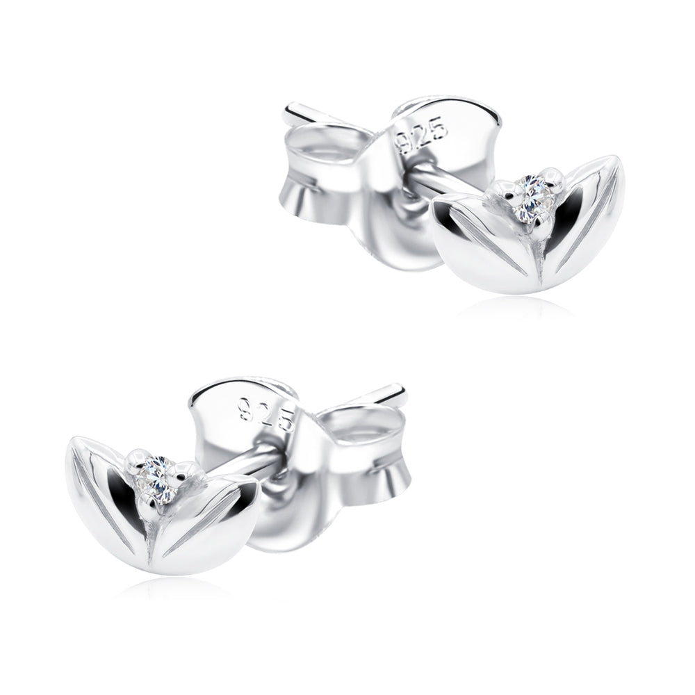 Crystal Leaf Stud Earring STS-6706