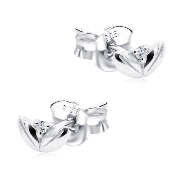 Crystal Leaf Stud Earring STS-6706