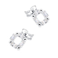 Baguette CZ Square Stud Earrings STS-6735