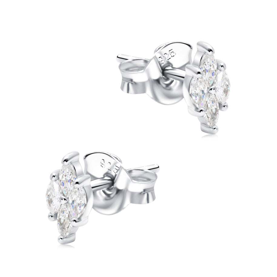 Marquise Crystal Cluster Stud Earring STS-6775