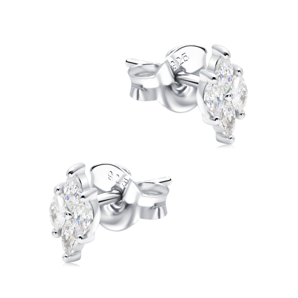 Marquise Crystal Cluster Stud Earring STS-6775