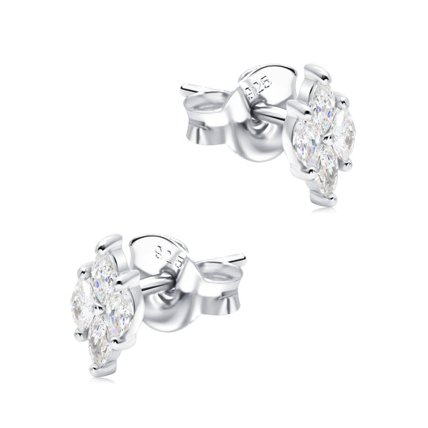 Marquise Crystal Cluster Stud Earring STS-6775