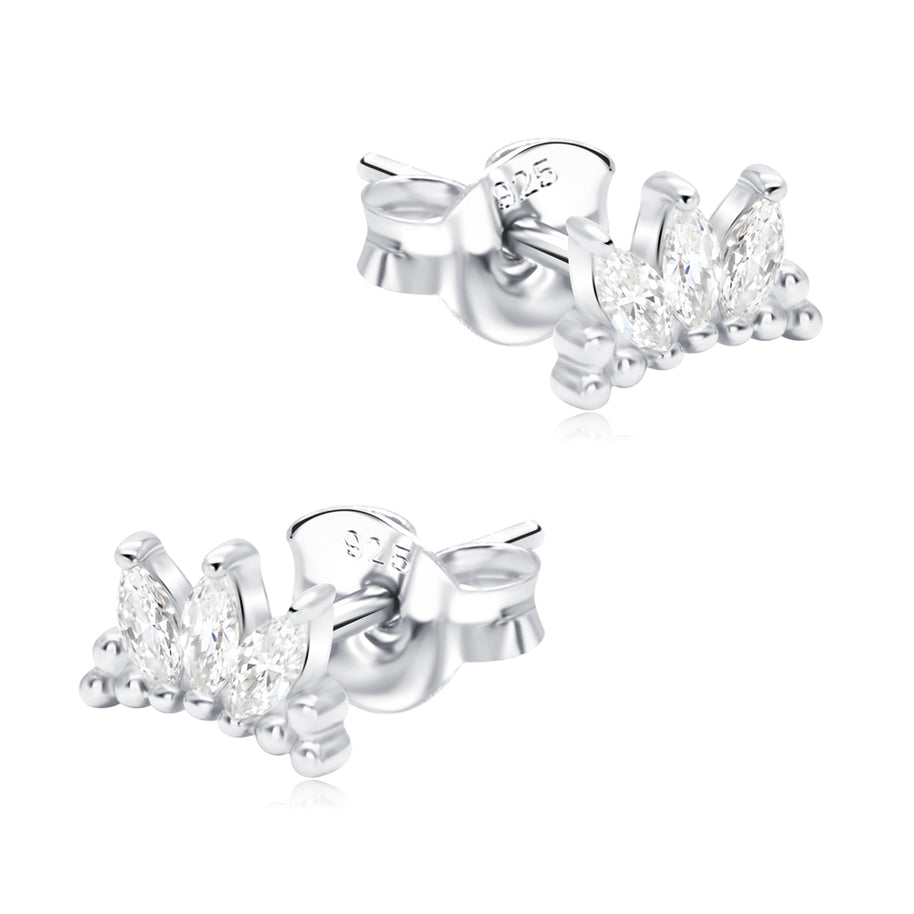 Triple Marquise Crystal Stud Earring STS-6776