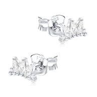 Triple Marquise Crystal Stud Earring STS-6776