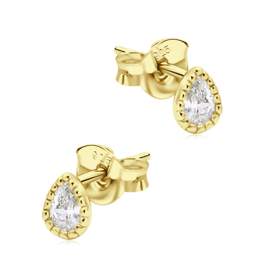 Pear CZ Stud Earring STS-6779