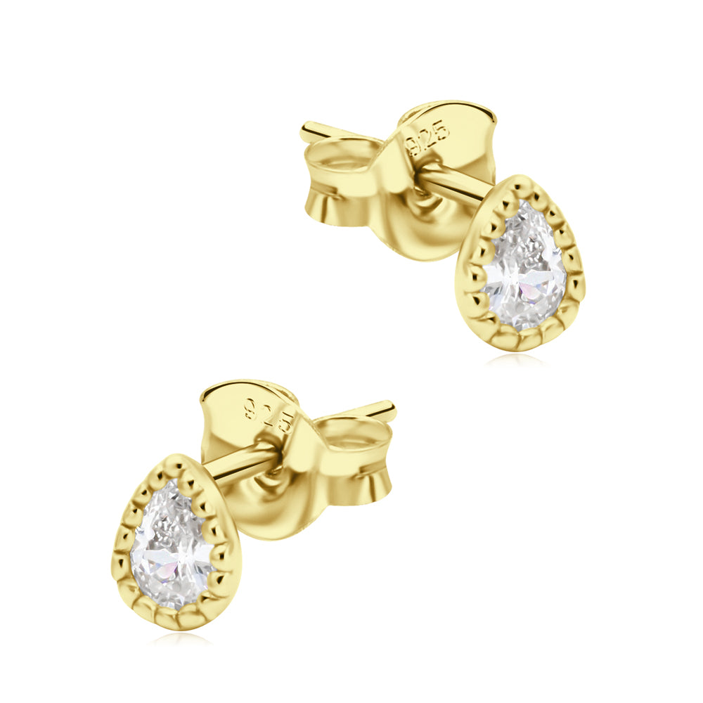 Pear CZ Stud Earring STS-6779