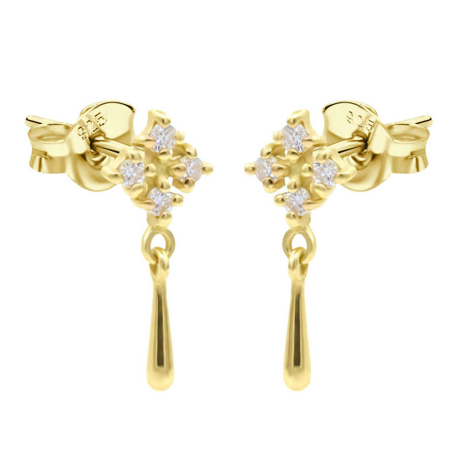 Dewdrop Blossom Stud Earrings STS-6789