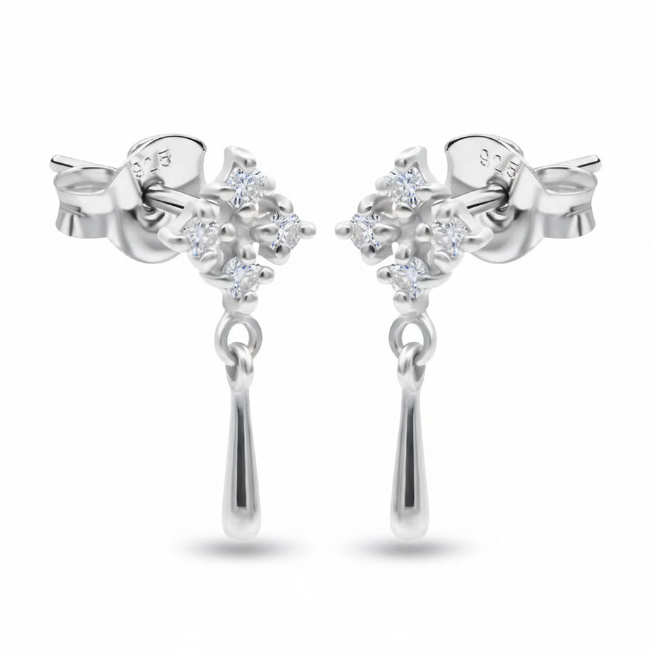 Dewdrop Blossom Stud Earrings STS-6789