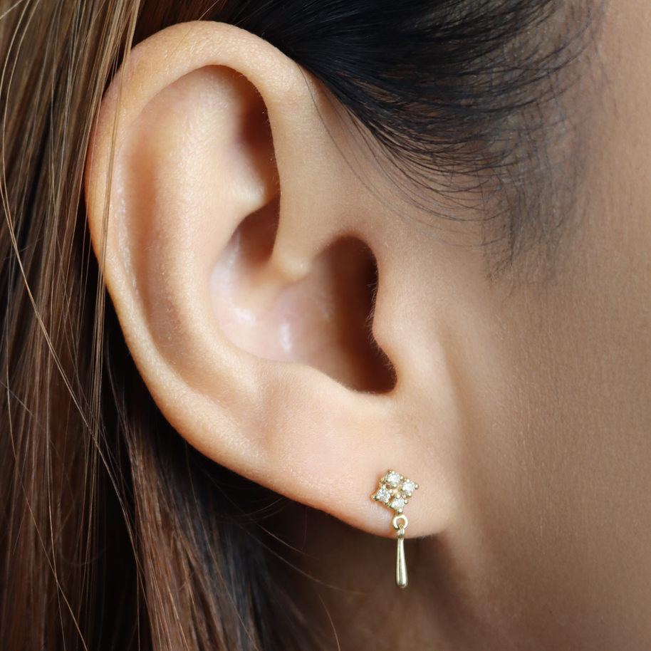 Dewdrop Blossom Stud Earrings STS-6789
