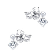 Crystal & Pearl Stud Earring STS-6840