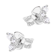 Triple CZ Stud Earring STS-6876