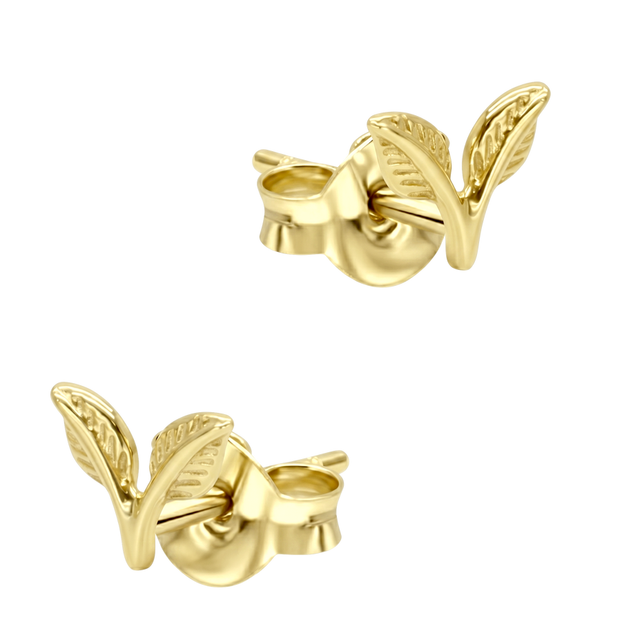 Double Leaf Stud Earring STS-6894