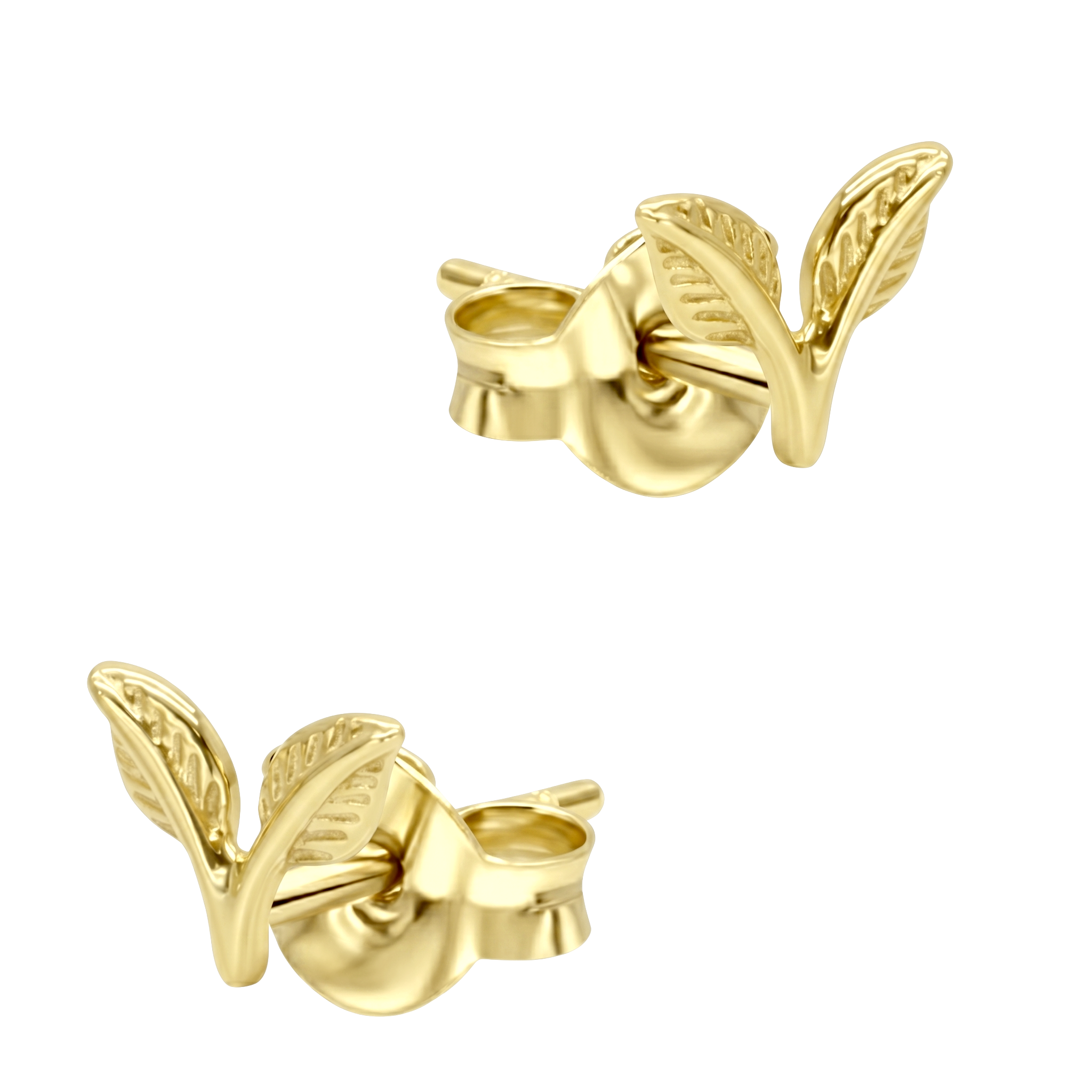 Double Leaf Stud Earring STS-6894