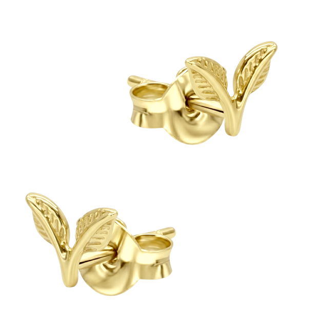 Double Leaf Stud Earring STS-6894
