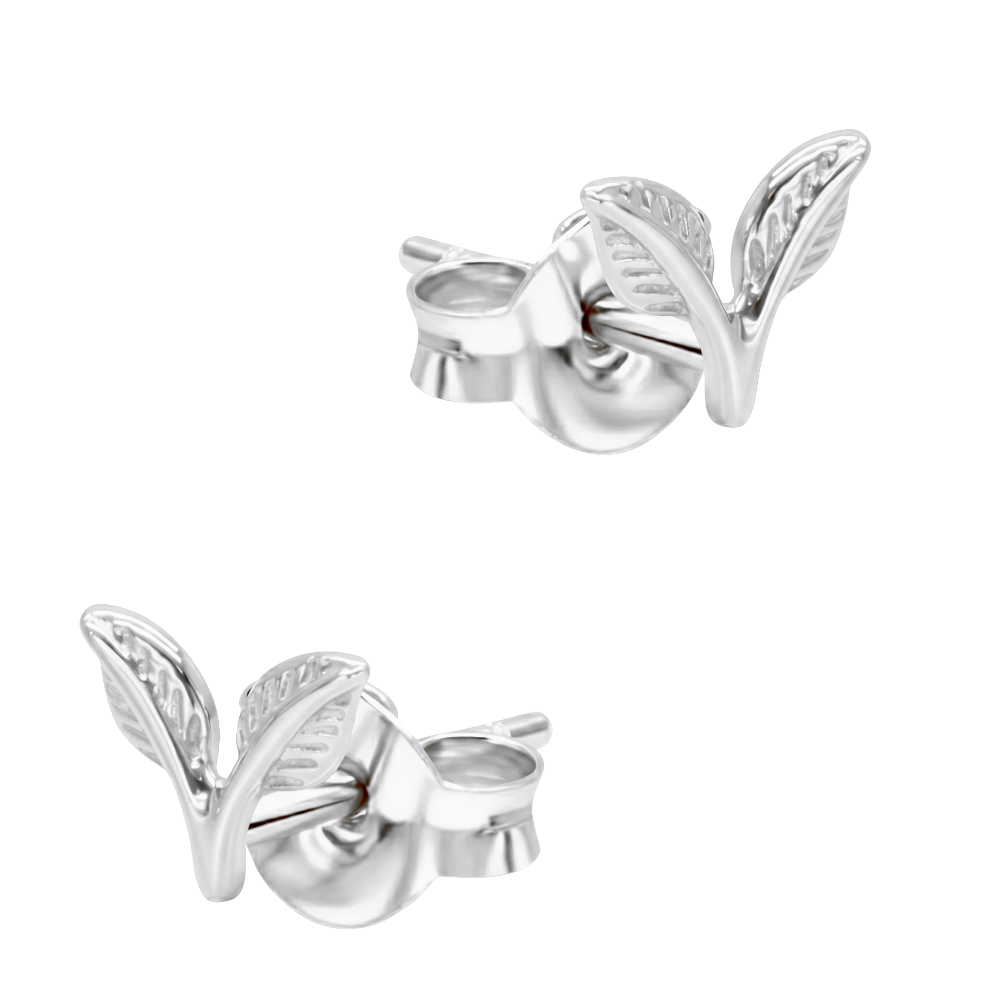 Double Leaf Stud Earring STS-6894